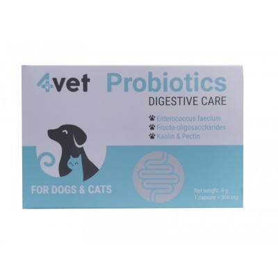 4VET PROBIOTICS Naravni probiotiki za pse in mačke 20tbl