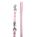 KM VODOODPOREN DVOJNI POVODEC ZA PSE - 2/200cm- PASTEL PINK